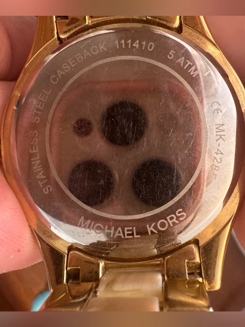 Michael Kors Women's Runway Horn Gold-Tone Stainless Steel Bracelet Watch